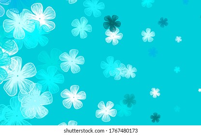 Hellrosa, blaues, elegantes Muster mit Blumen. Farbige Illustration mit Blumen. Neues Design für Ihr Unternehmen.