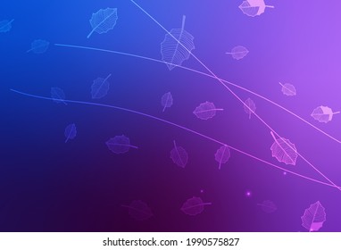 Hellrosa, blaue, vektor-elegante Tapete mit Bäumen, Ästen. Abstrakte Illustration mit Blumen. Doodle Design für Ihre Website.