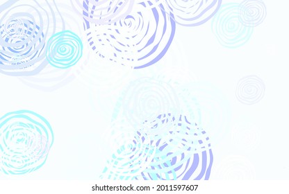 Pink claro, azul vector elegante fondo con rosas. Ilustración colorida al estilo doodle con flores. Nuevo diseño para su negocio.
