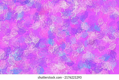 Light Pink, Blue vector elegant pattern with leaves. Creative illustration in blurred style with leaves, flowers. Hand painted design for web, leaflets.