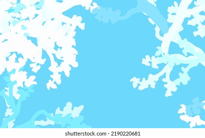 Light Pink, Blue vector elegant background with leaves, branches. Modern abstract illustration with leaves and branches. Colorful pattern for kid's books.