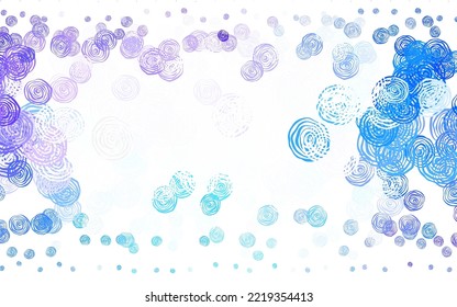 Papel pintado elegante de vector azul y rosa claro con rosas. Ilustración de colores brillantes con flores. Patrón para jefes de sitios web, diseños.