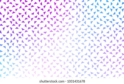 Light Pink, Blue vector geometric simple minimalistic background, which consist of triangles on white background. Triangular pattern with gradient for your business design. 
