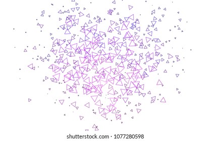 Light Pink, Blue vector geometric simple minimalistic background, which consist of triangles on white background. Triangular pattern with gradient for your business design. 