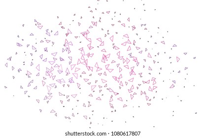 Light Pink, Blue vector geometric simple minimalistic background, which consist of triangles on white background. Triangular pattern with gradient for your business design. 