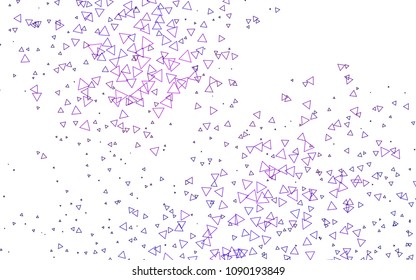 Light Pink, Blue vector geometric simple minimalistic background, which consist of triangles on white background. Triangular pattern with gradient for your business design. 