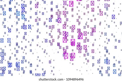 Light Pink, Blue vector geometric simple minimalistic background, which consist of triangles on white background. Triangular pattern with gradient for your business design. 