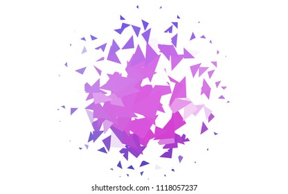 Light Pink, Blue vector geometric simple minimalistic background, which consist of triangles on white background. Triangular pattern with gradient for your business design. 