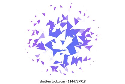 Light Pink, Blue vector geometric simple minimalistic background, which consist of triangles on white background. Triangular pattern with gradient for your business design. 