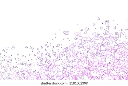 Light Pink, Blue vector geometric simple minimalistic background, which consist of triangles on white background. Triangular pattern with gradient for your business design. 