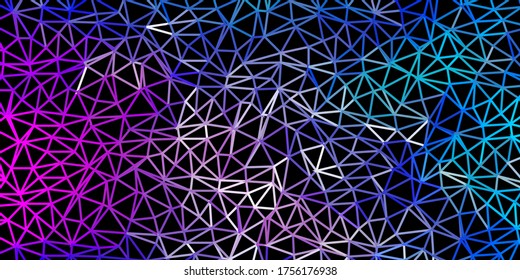 Light pink, blue vector geometric polygonal design. Colorful abstract illustration with gradient triangles. Your design for applications.
