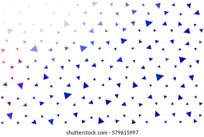 Light Pink, Blue vector geometric simple minimalistic background, which consist of triangles on white background. Triangular pattern with gradient for your business design. 