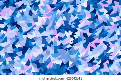 Light Pink, Blue vector geometric simple minimalistic background, which consist of triangles on white background. Triangular pattern with gradient for your business design. 
