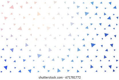 Light Pink, Blue vector geometric simple minimalistic background, which consist of triangles on white background. Triangular pattern with gradient for your business design. 