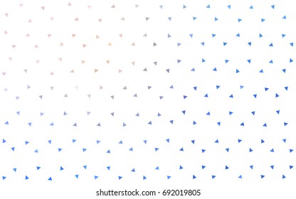 Light Pink, Blue vector geometric simple minimalistic background, which consist of triangles on white background. Triangular pattern with gradient for your business design. 