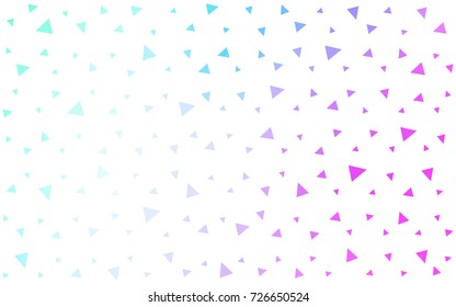 Light Pink, Blue vector geometric simple minimalistic background, which consist of triangles on white background. Triangular pattern with gradient for your business design. 