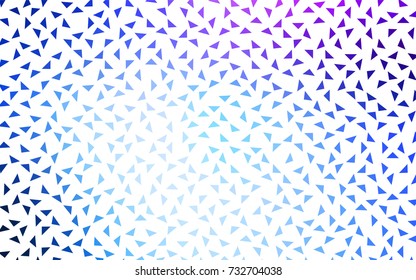 Light Pink, Blue vector geometric simple minimalistic background, which consist of triangles on white background. Triangular pattern with gradient for your business design. 