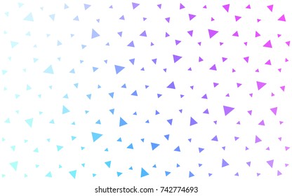 Light Pink, Blue vector geometric simple minimalistic background, which consist of triangles on white background. Triangular pattern with gradient for your business design. 