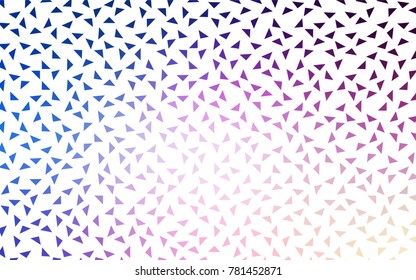 Light Pink, Blue vector geometric simple minimalistic background, which consist of triangles on white background. Triangular pattern with gradient for your business design. 