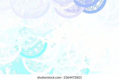 Hellrosa, blauer Vektor Glitter abstrakte Illustration mit unscharfen Tropfen Regen. Unscharfe Blasen auf abstraktem Hintergrund mit buntem Farbverlauf. Modernes Template für die Zielseite.