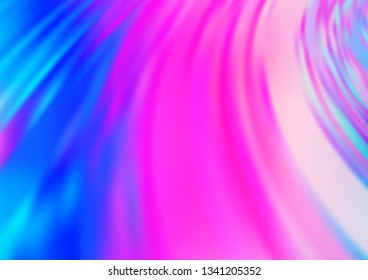 Light Pink, Blue vector glossy bokeh pattern. Modern geometrical abstract illustration with gradient. The background for your creative designs.
