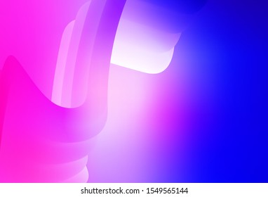 Light Pink, Blue vector glossy abstract layout. A completely new colored illustration in blur style. Background for a cell phone.