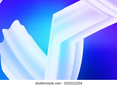 Light Pink, Blue vector glossy abstract layout. Modern abstract illustration with gradient. New way of your design.
