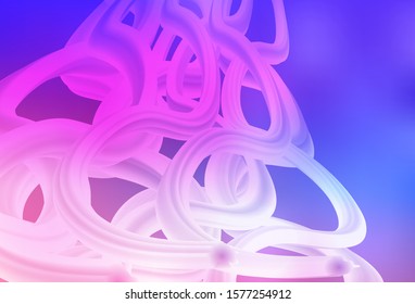 Light Pink, Blue vector glossy abstract layout. Creative illustration in halftone style with gradient. Completely new design for your business.