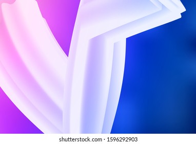 Light Pink, Blue vector glossy abstract layout. Colorful abstract illustration with gradient. Blurred design for your web site.