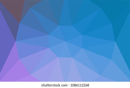 Light Pink, Blue vector gradient triangles texture with a gem in a centre. Abstract illustration with an elegant triangles. Textured pattern for your backgrounds.