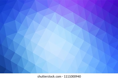 Light Pink, Blue vector gradient triangles texture. Triangular geometric sample with gradient.  Pattern for a brand book's backdrop.