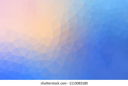 Light Pink, Blue vector gradient triangles pattern. Colorful abstract illustration with triangles. Brand new design for your business.