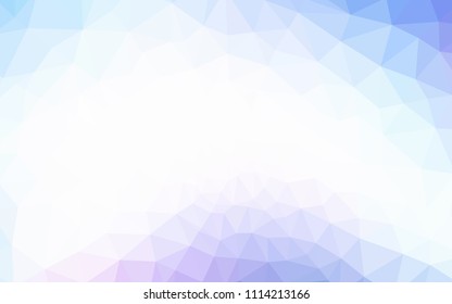 Light Pink, Blue vector gradient triangles pattern. Colorful abstract illustration with triangles. Brand new style for your business design.