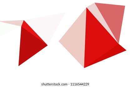 Light Pink, Blue vector gradient triangles texture. Shining polygonal illustration, which consist of triangles. Brand new style for your business design.