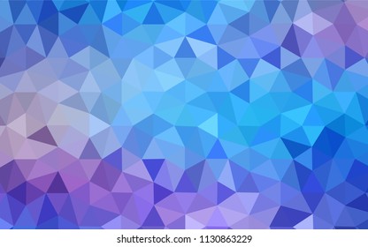 Light Pink, Blue vector gradient triangles template. Modern abstract illustration with triangles. A new texture for your web site.
