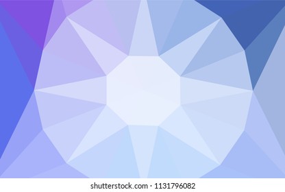 Light Pink, Blue vector gradient triangles pattern with a gem in a centre. Triangular geometric sample with gradient.  Polygonal design for your web site.