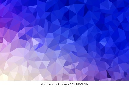 Light Pink, Blue vector gradient triangles pattern. Creative geometric illustration in Origami style with gradient. Completely new template for your banner.