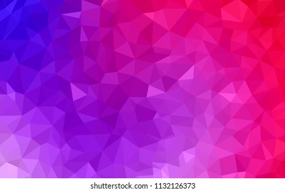 Light Pink, Blue vector gradient triangles texture. Creative geometric illustration in Origami style with gradient. Best triangular design for your business.