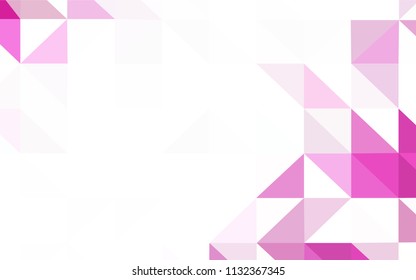 Light Pink, Blue vector gradient triangles pattern. Modern abstract illustration with triangles. A completely new design for your leaflet.