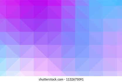 Light Pink, Blue vector gradient triangles texture. Creative geometric illustration in Origami style with gradient. A completely new design for your leaflet.