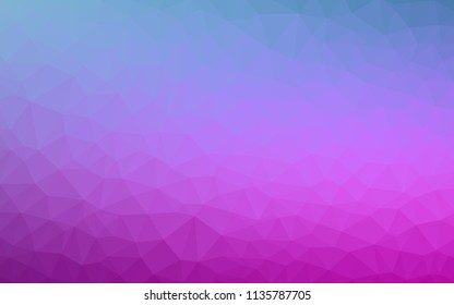 Light Pink, Blue vector gradient triangles pattern. Shining colorful illustration with triangles. Best triangular design for your business.