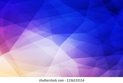 Light Pink, Blue vector gradient triangles texture. Glitter abstract illustration with an elegant triangles. New template for your brand book.