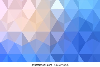 Light Pink, Blue vector gradient triangles pattern. Polygonal abstract illustration with gradient. New template for your brand book.