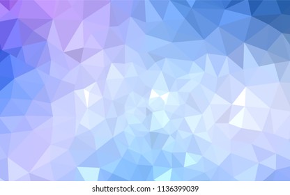 Light Pink, Blue vector gradient triangles template. Colorful abstract illustration with triangles. Template for cell phone's backgrounds.