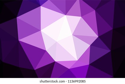 Light Pink, Blue vector gradient triangles pattern. Geometric illustration in Origami style with gradient.  A new texture for your web site.