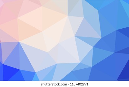 Light Pink, Blue vector gradient triangles template. Colorful illustration in polygonal style with gradient. New template for your brand book.