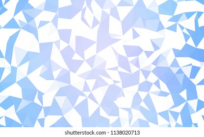 Light Pink, Blue vector gradient triangles texture. Shining polygonal illustration, which consist of triangles. Brand new design for your business.
