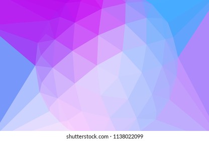 Light Pink, Blue vector gradient triangles texture with a gem in a centre. Triangular geometric sample with gradient.  Template for cell phone's backgrounds.