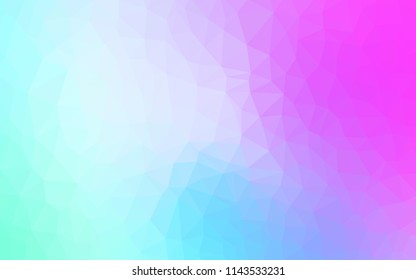 Light Pink, Blue vector gradient triangles pattern. Elegant bright polygonal illustration with gradient. Best triangular design for your business.
