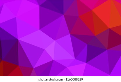 Light Pink, Blue vector gradient triangles texture. A sample with polygonal shapes. Pattern for a brand book's backdrop.